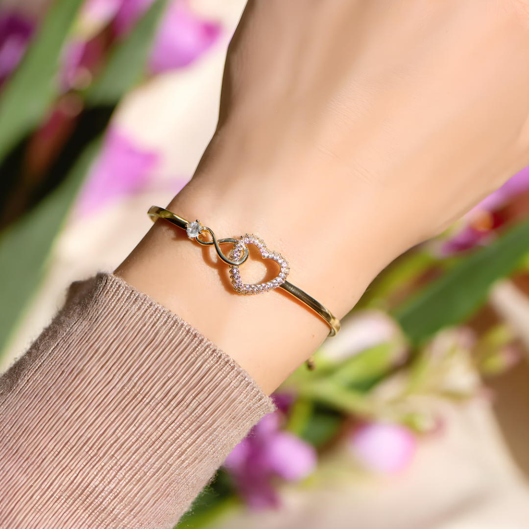 Bracelet Heart Infinity Silver/Gold