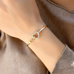 Bracelet Heart Infinity Silver/Gold