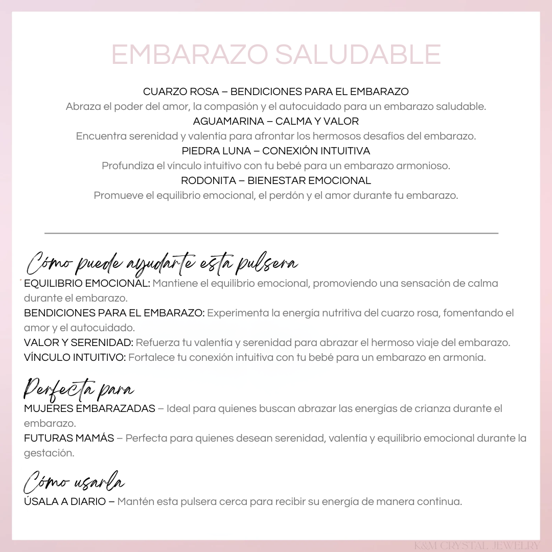 Bracelet Dulce Espera Celebrando The Motherhood with Natural Stones