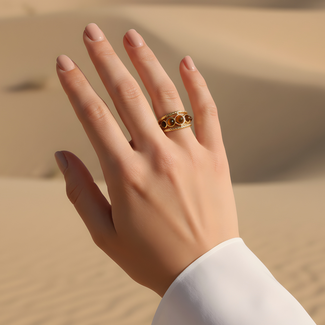 Ring Amulet Tiger Eye