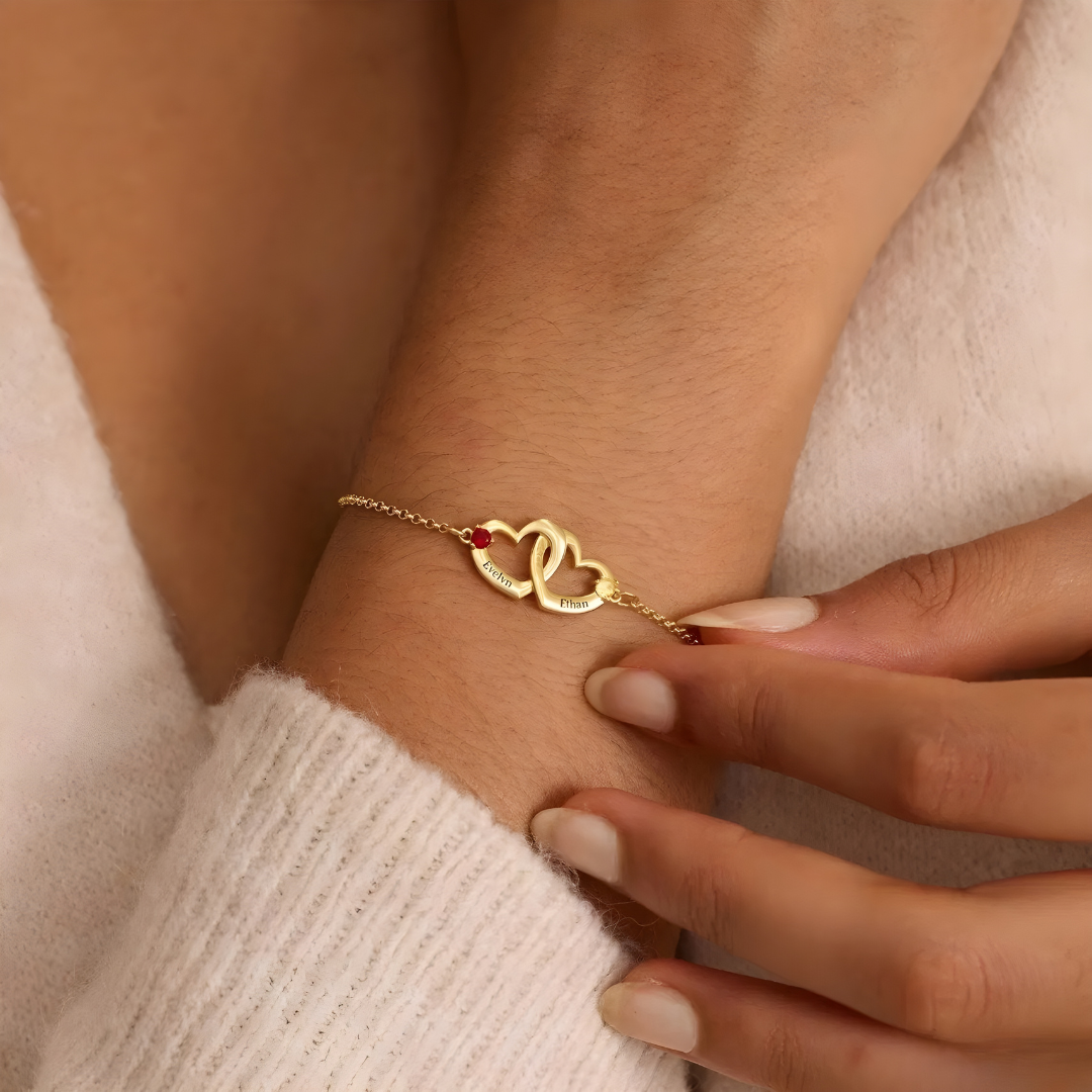 Bracelet Hearts Interlocking