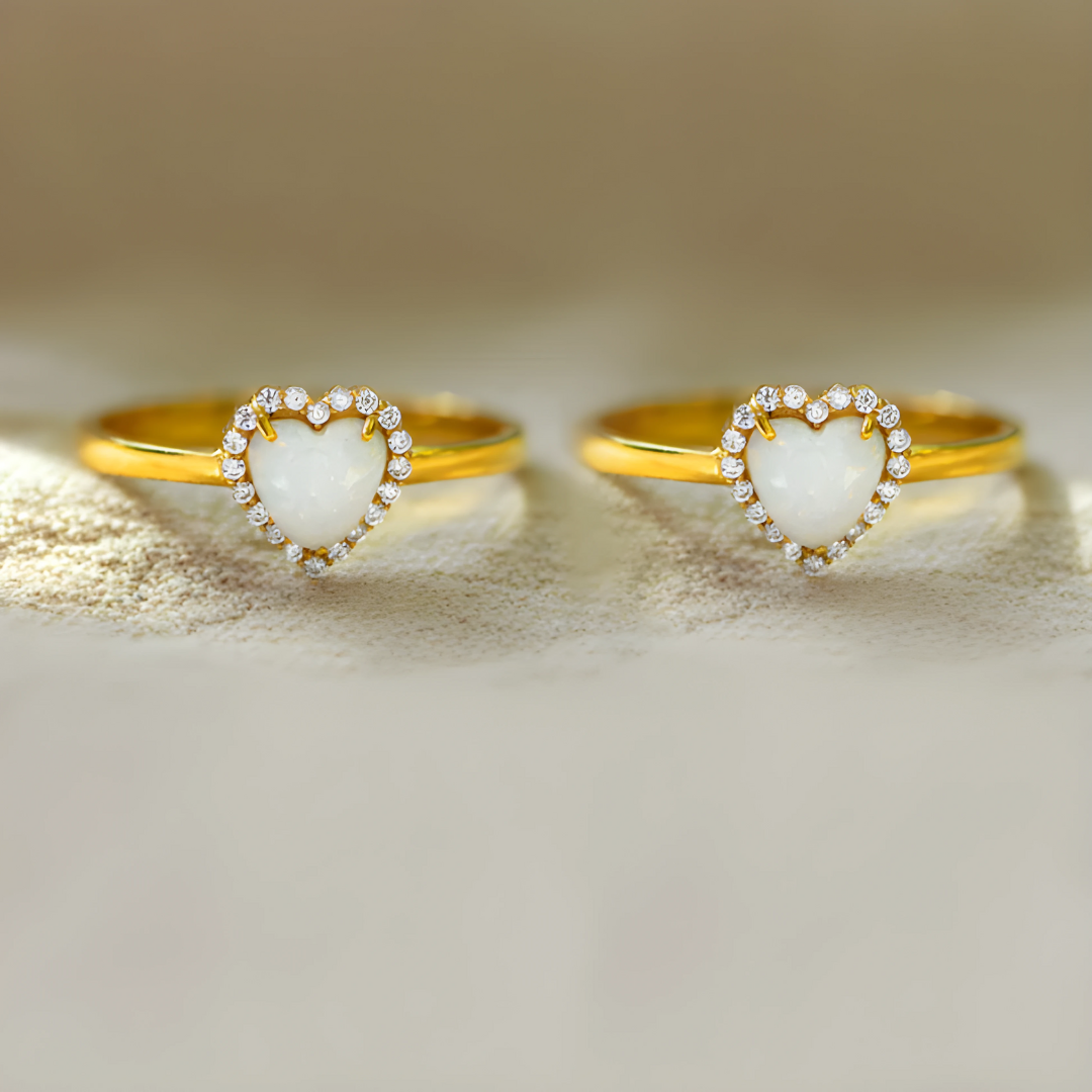 Ring Heart Opal