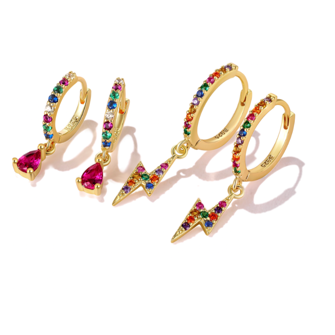 Earrings Rainbow Gold