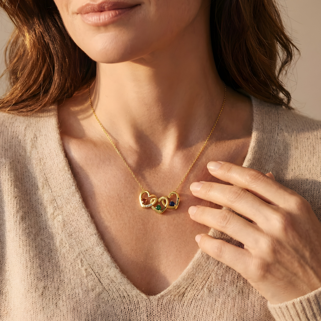 Necklace Hearts Interlocking for my Mother