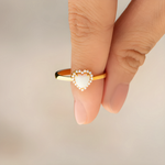 Ring Heart Opal