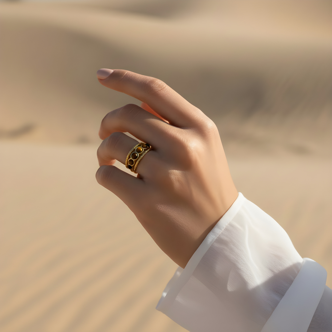 Ring Amulet Tiger Eye