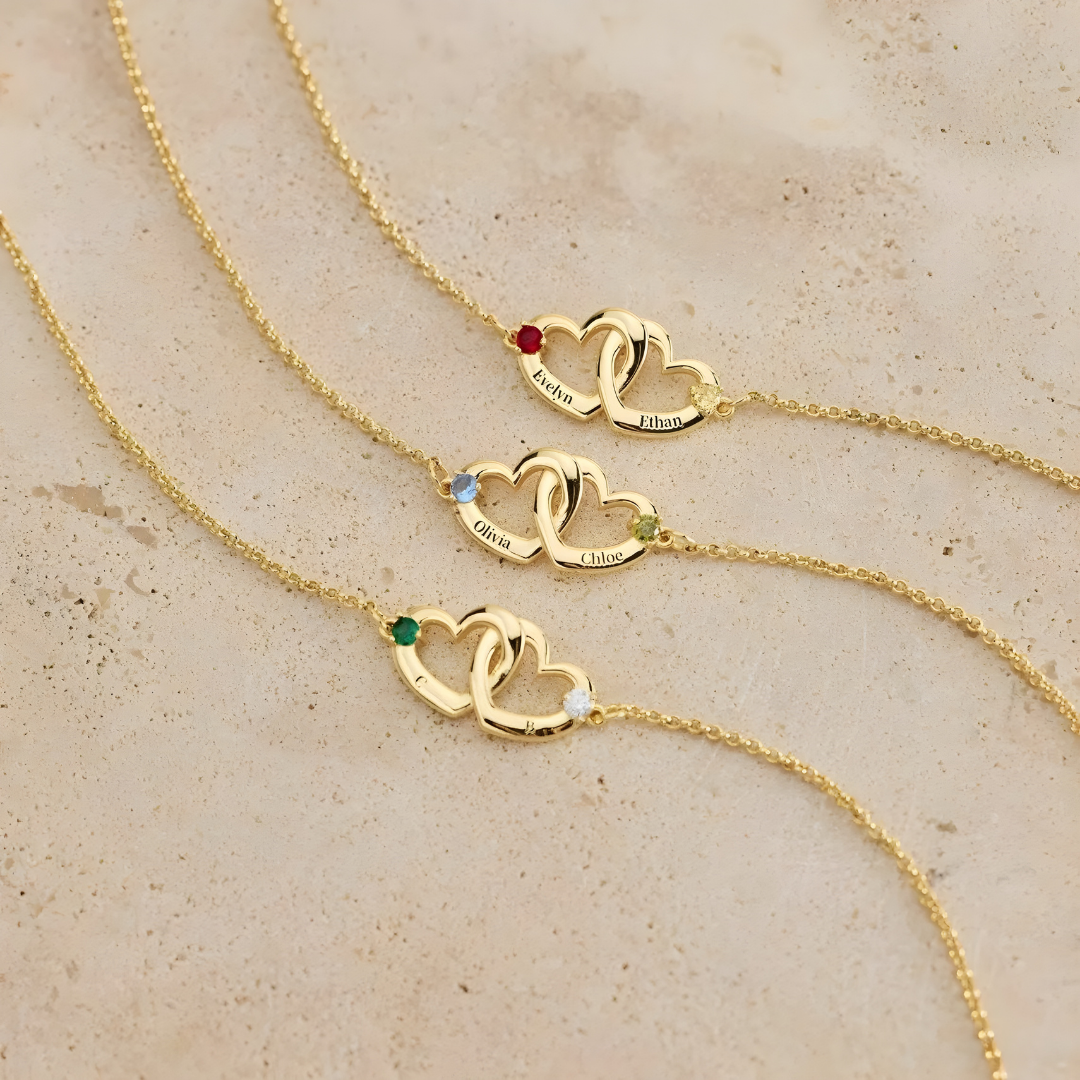 Bracelet Hearts Interlocking