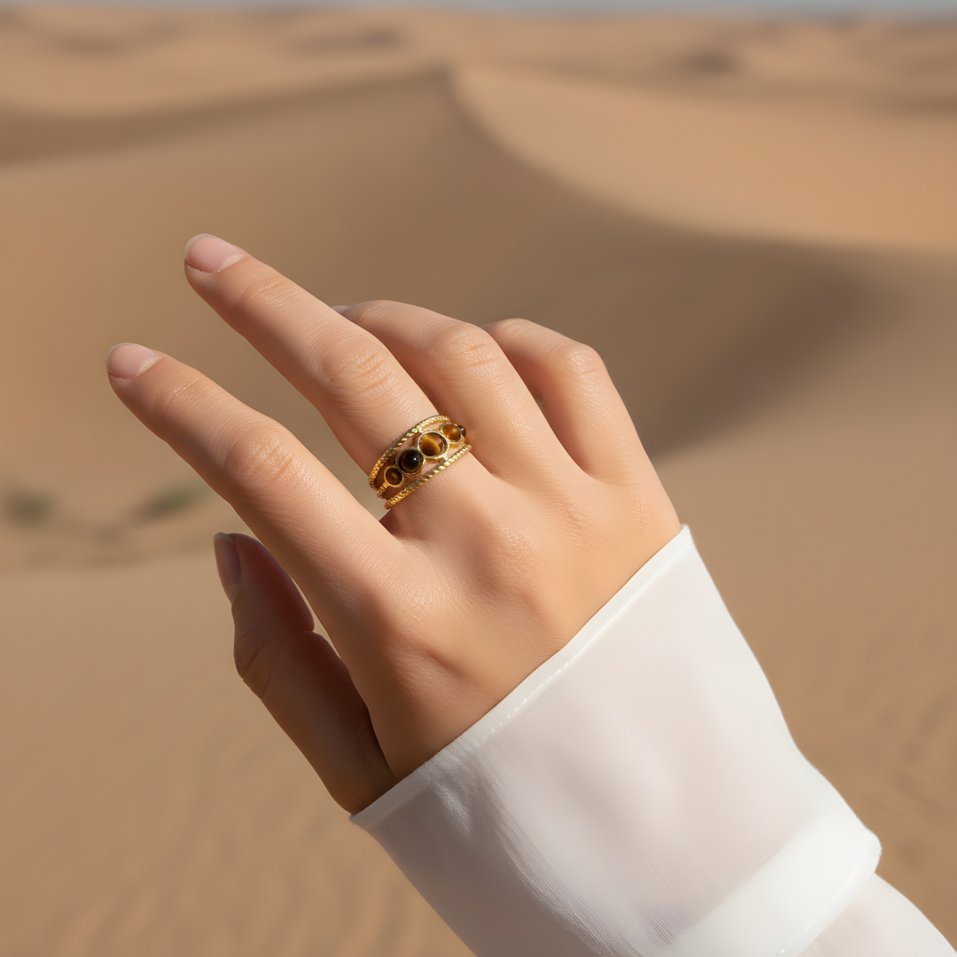 Ring Amulet Tiger Eye