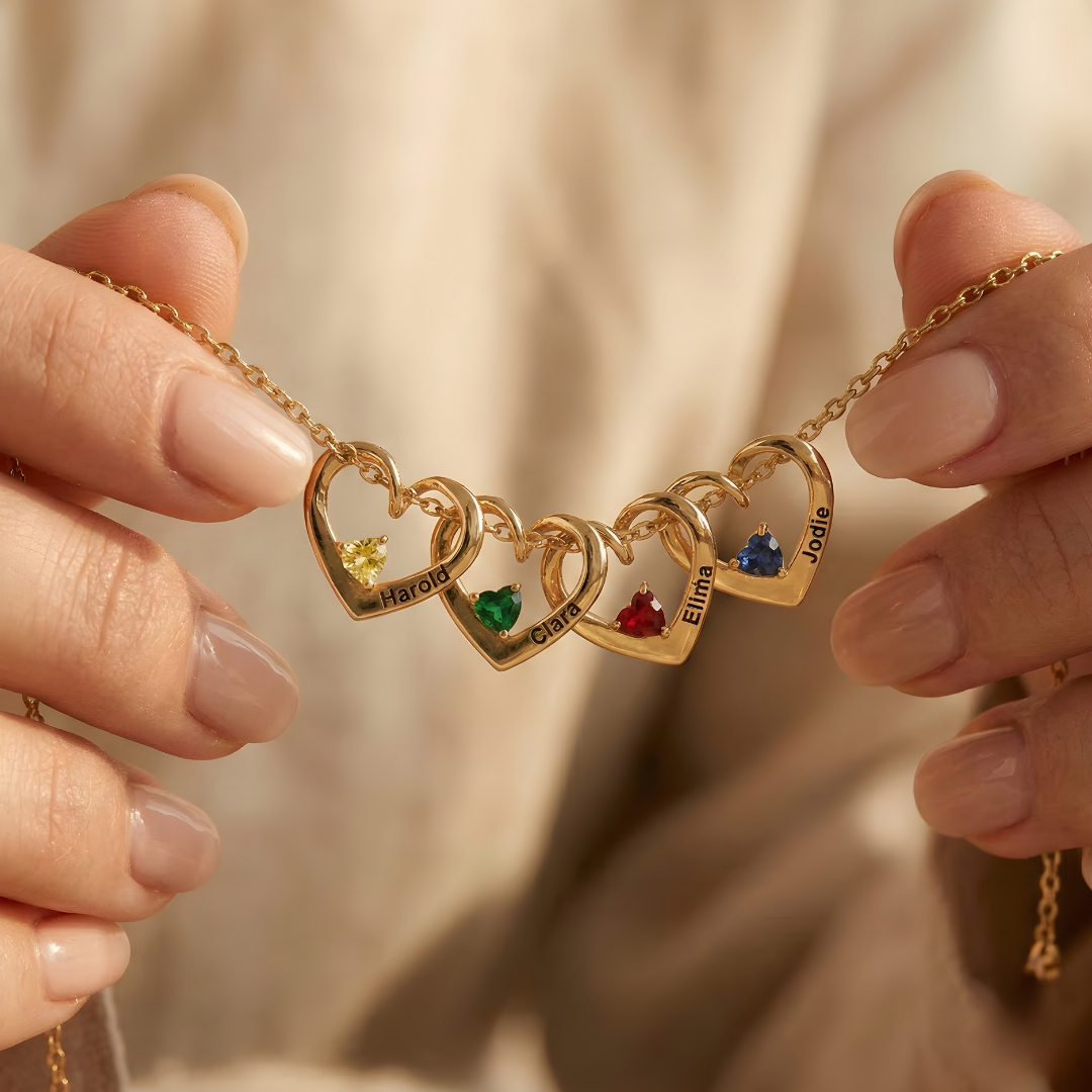 Necklace Hearts Interlocking for my Mother