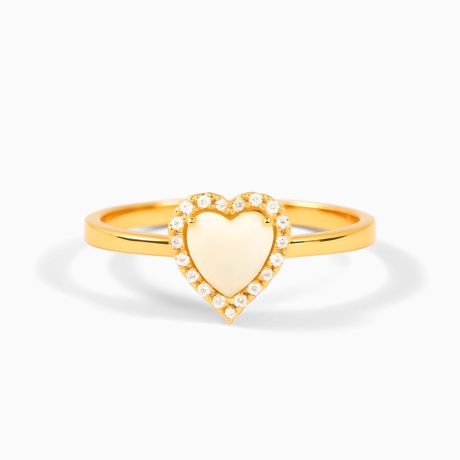 Ring Heart Opal