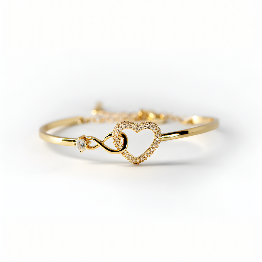 Bracelet Heart Infinity Silver/Gold