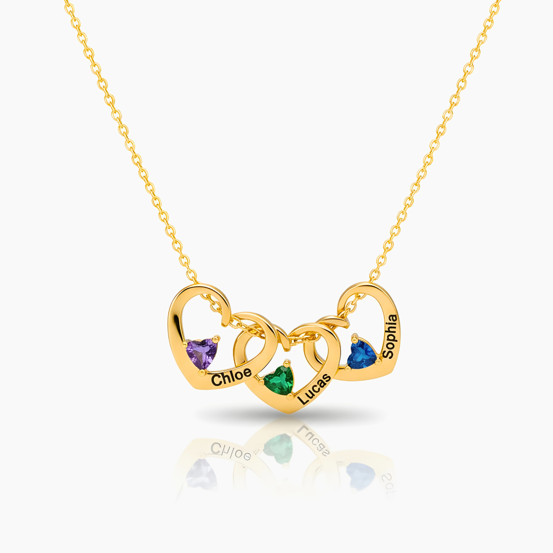 Necklace Hearts Interlocking for my Mother