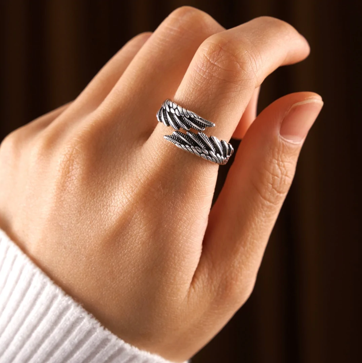 Ring Angel Wings Personalized with Name