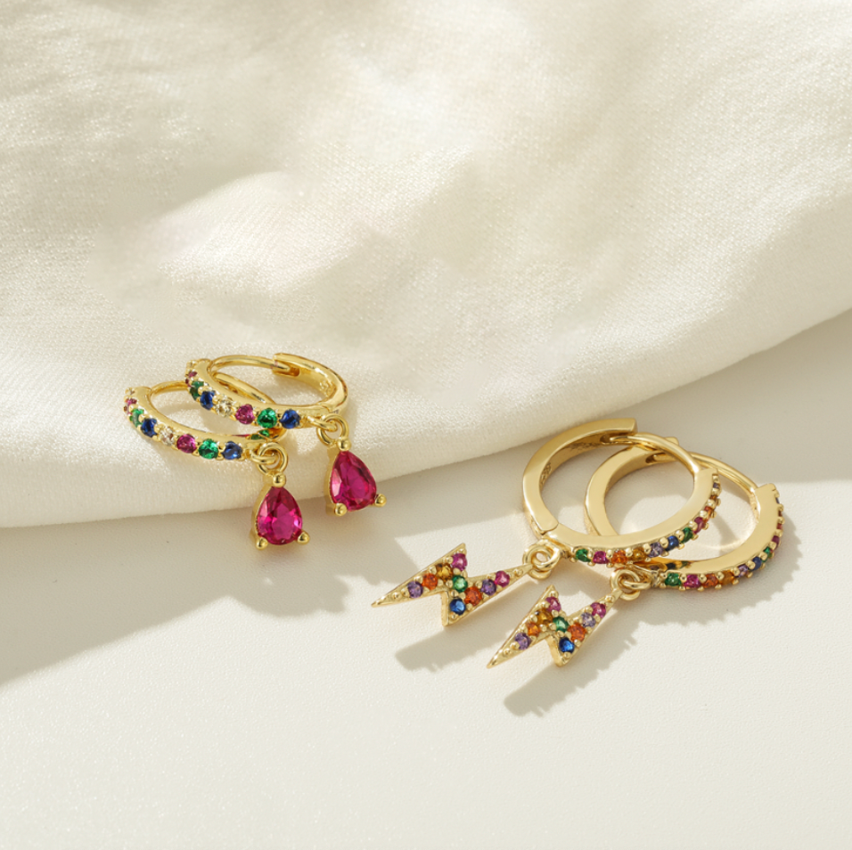 Earrings Rainbow Gold