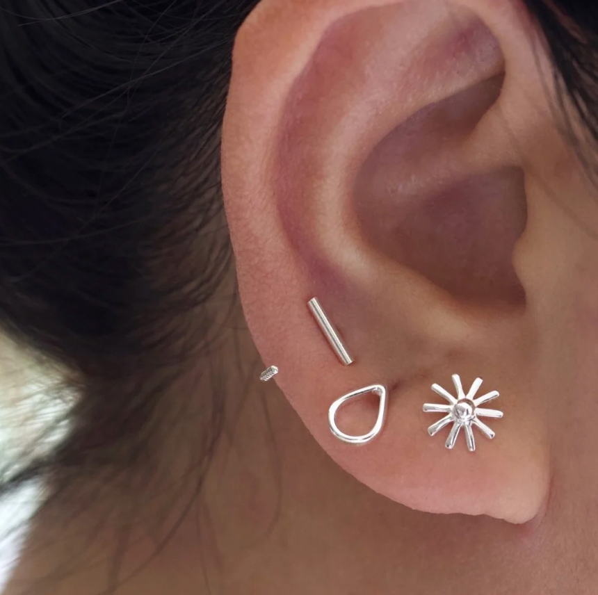 Earrings Simple Bar
