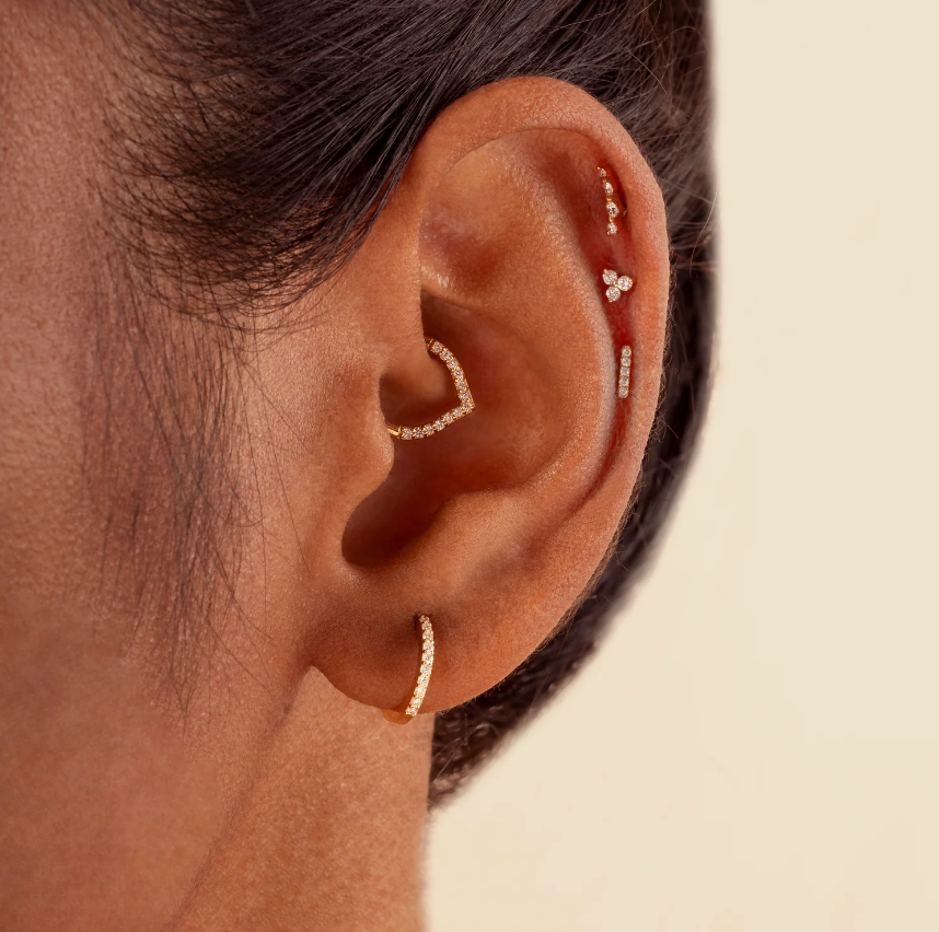Earrings Gold Diamond