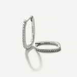Earrings Huggie Cubic