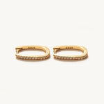 Earrings Huggie Cubic