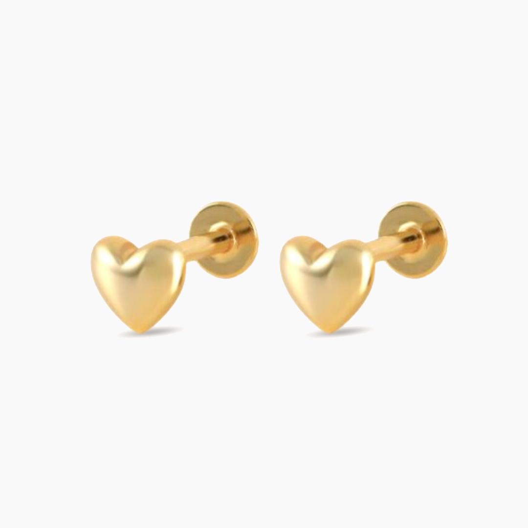 Earrings Heart Minimal