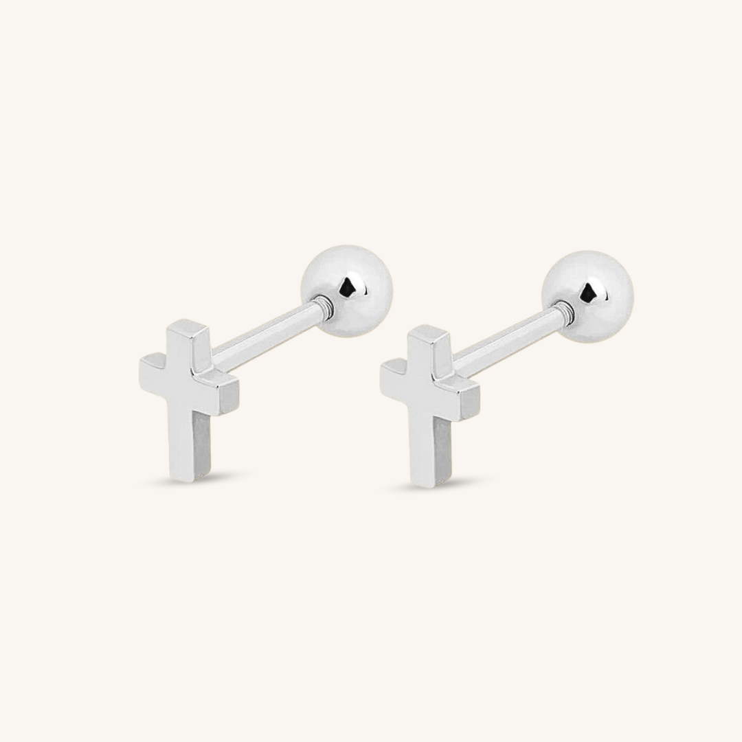 Earrings Cross Minimal