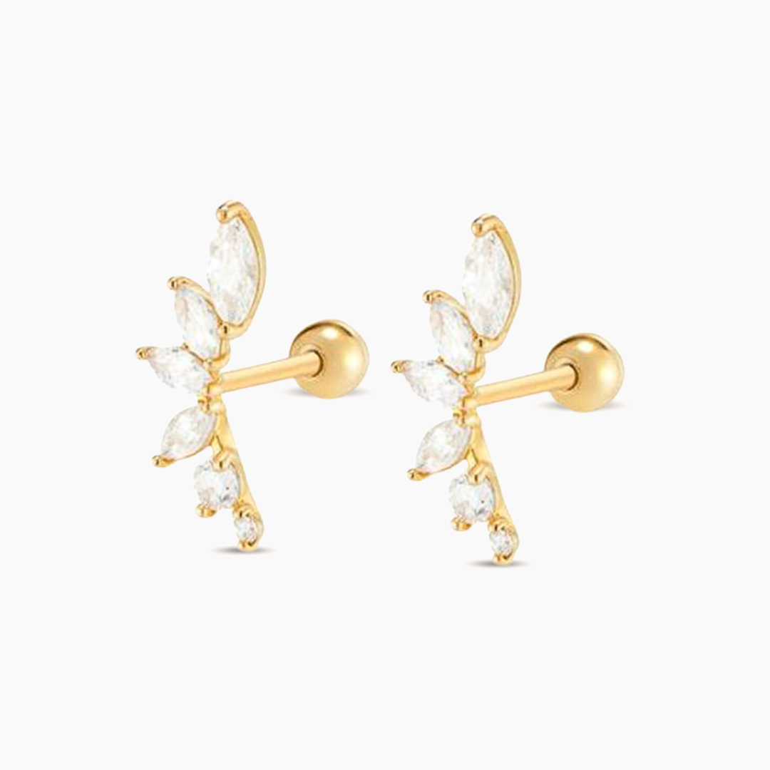 Earrings Diamond Flowers