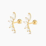 Earrings Diamond Flowers