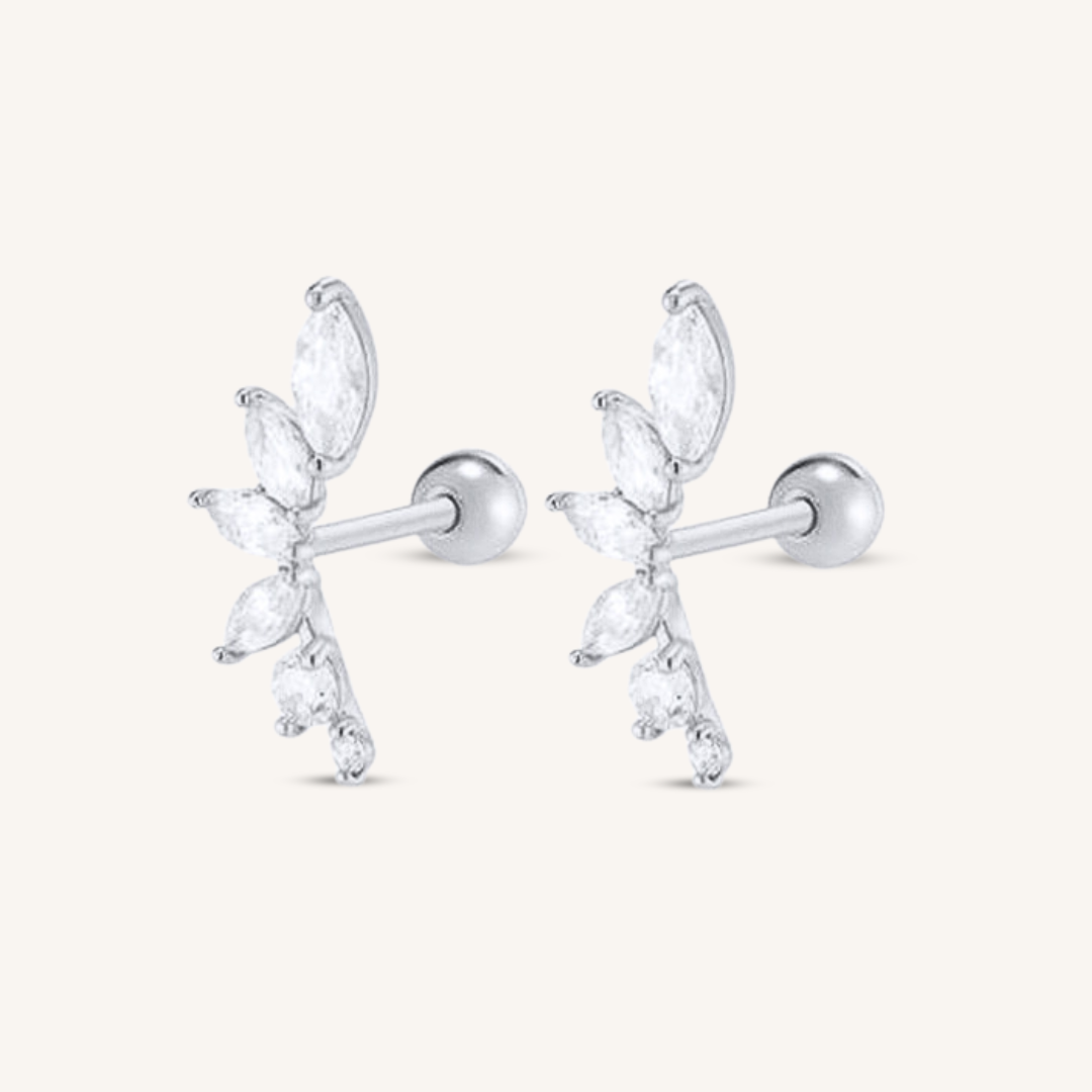 Earrings Diamond Flowers