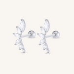 Earrings Diamond Flowers