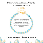 Bracelet Autoconfianza and Valentia of Turquoise Natural