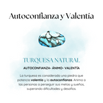 Bracelet Autoconfianza and Valentia of Turquoise Natural