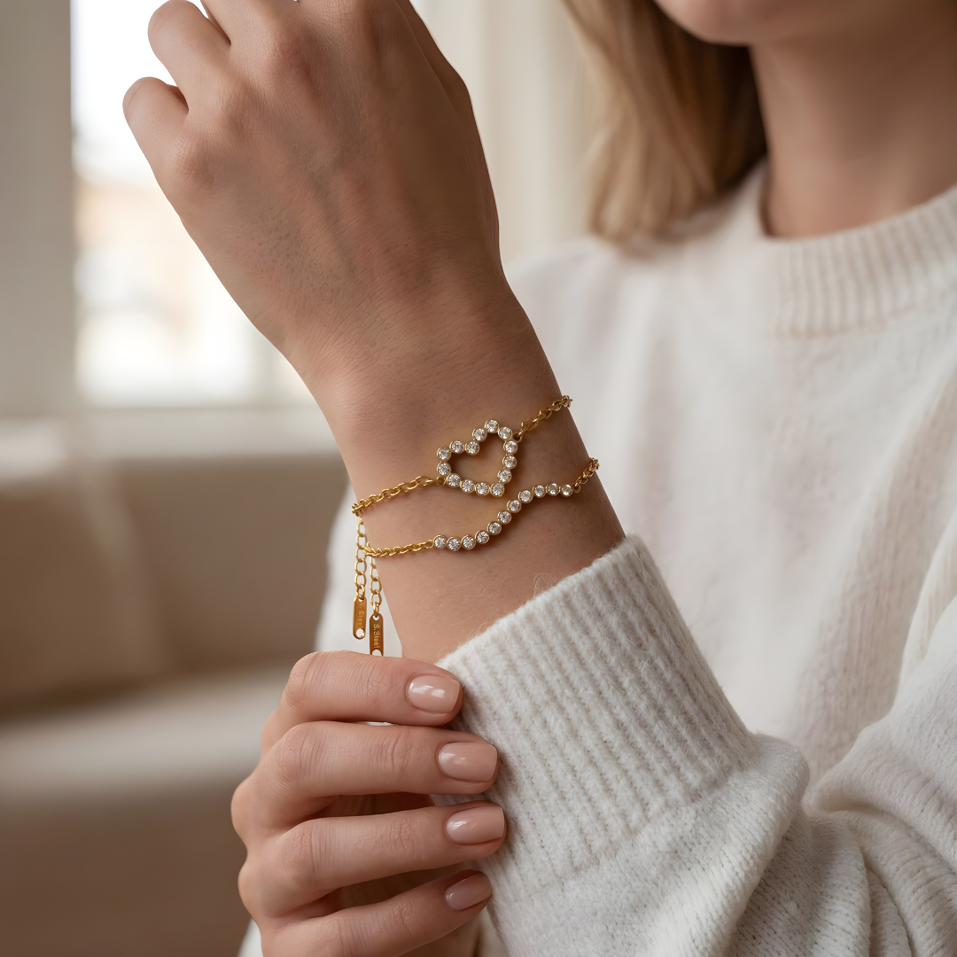 Bracelet Heart Sparkling