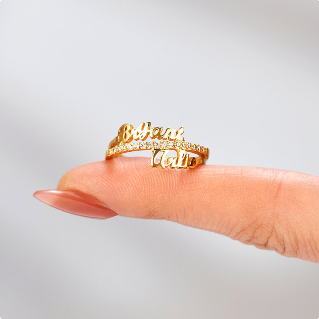 Ring Promise Eternal Personalizado with Names