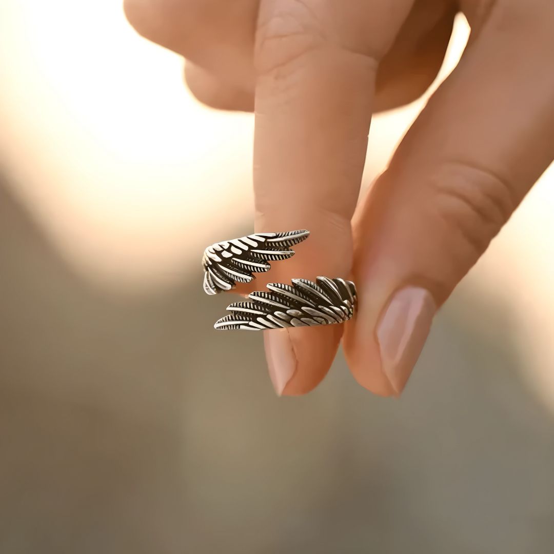 Ring Angel Wings Personalized with Name